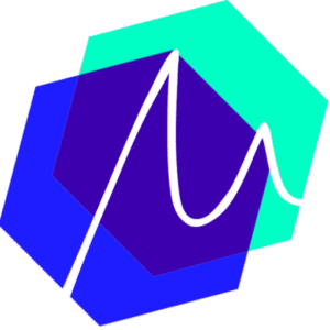 Geometrisches Logo der Digitalagentur Maigut Media, bestehend aus Hexagonen und Kurven.