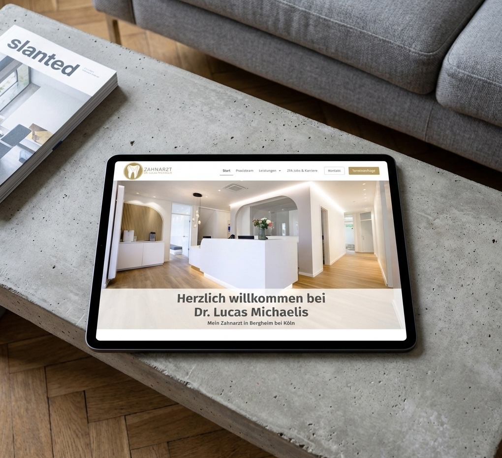 Webdesign für zahnärzte und Kieferorthopäden in Köln