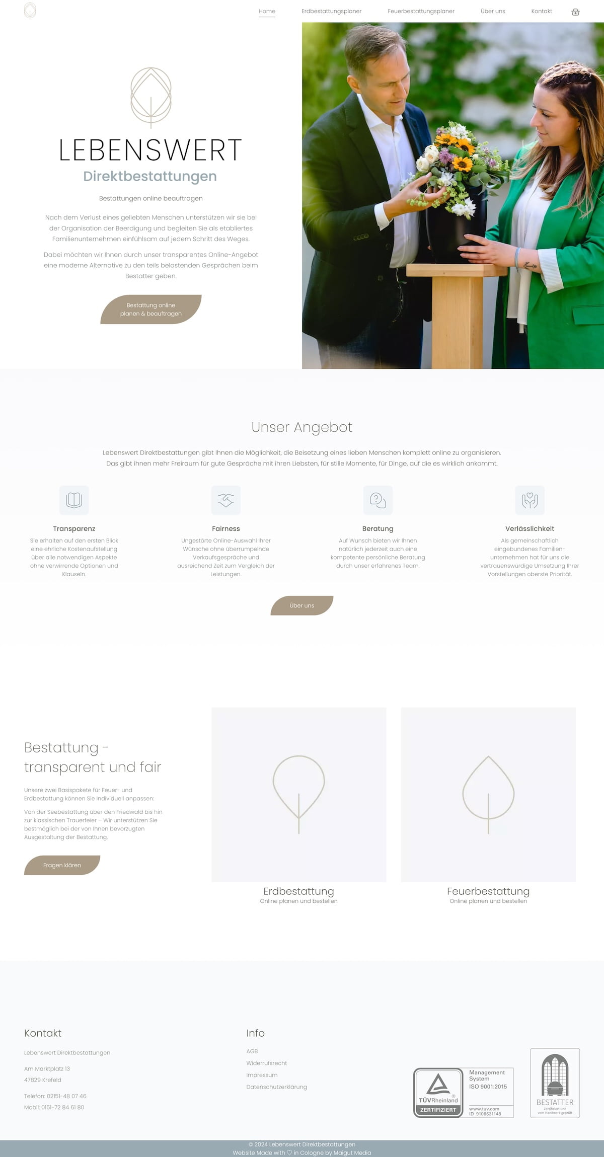 Onlineshop Agentur Digitalisierung Angebot Onlineshop Homepage Bestatter